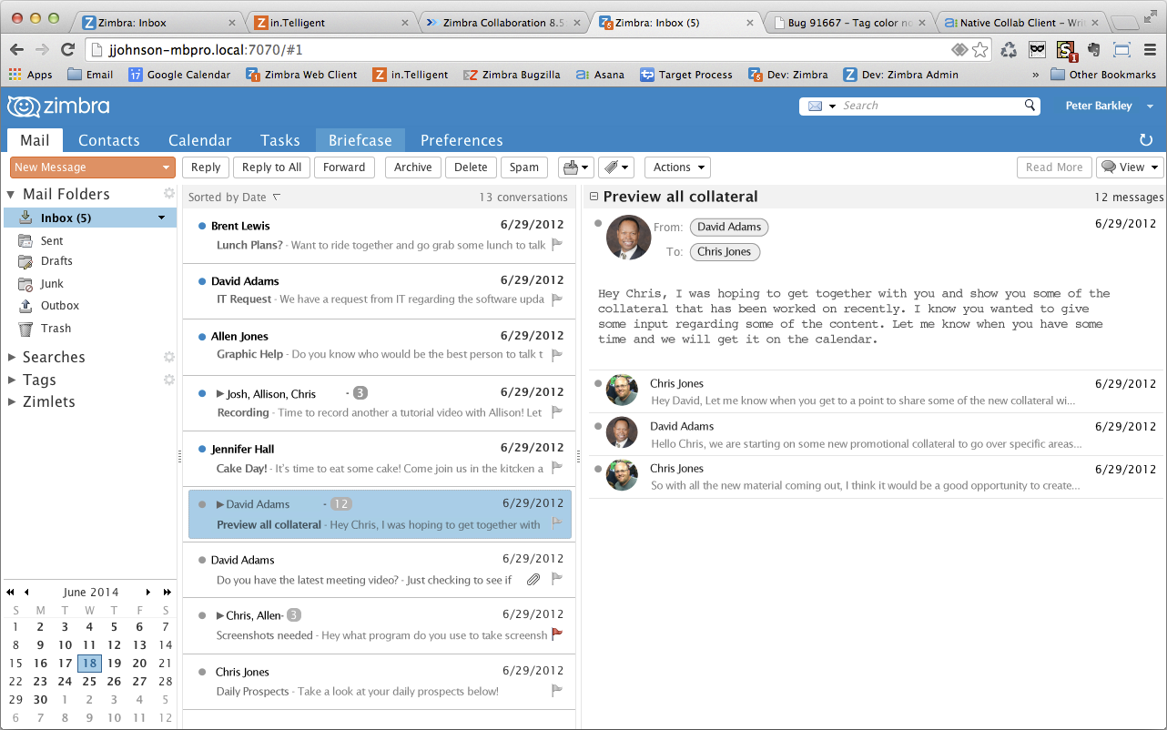 Yahoo! Zimbra Desktop screenshot